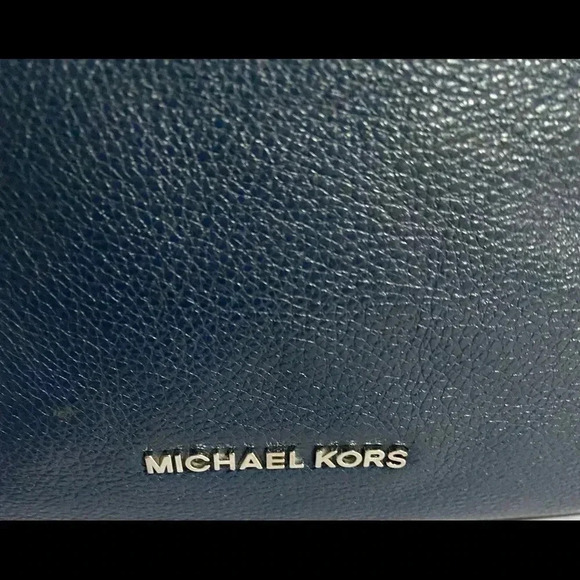Michael kors navy blue leather satchel handbag - Picture 4 of 16